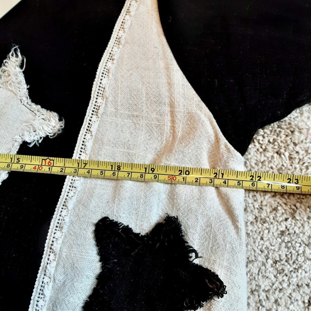 NWT Black & White Star Duster Jacket by Blue Velvet Full Button Oversized Sz S - Picture 14 of 16